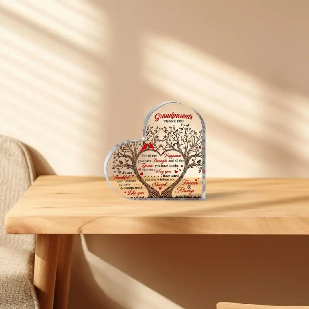 Heartfelt Grandparents Acrylic Keepsake Plaque