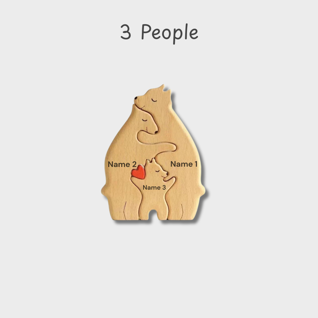 Personalised Bear Family Decor