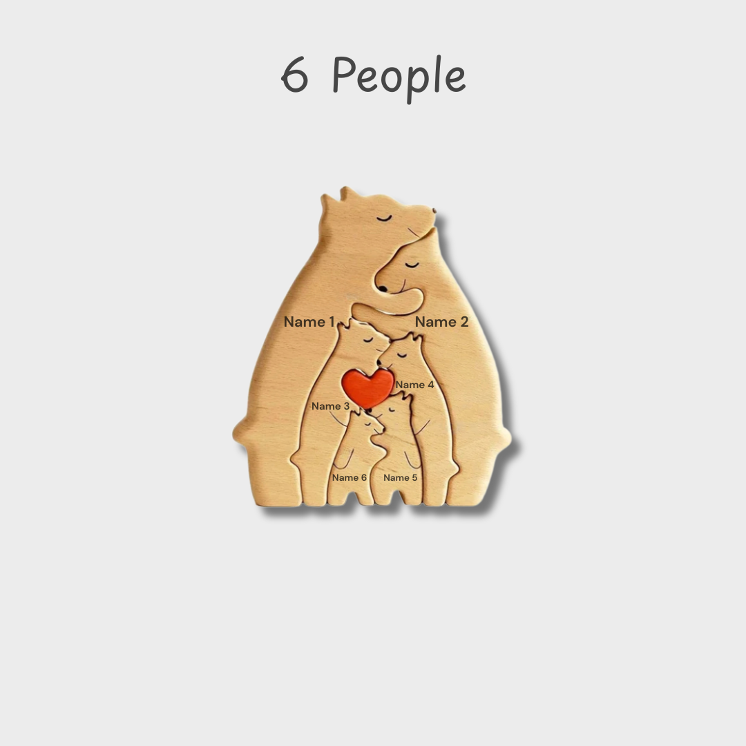 Personalised Bear Family Decor