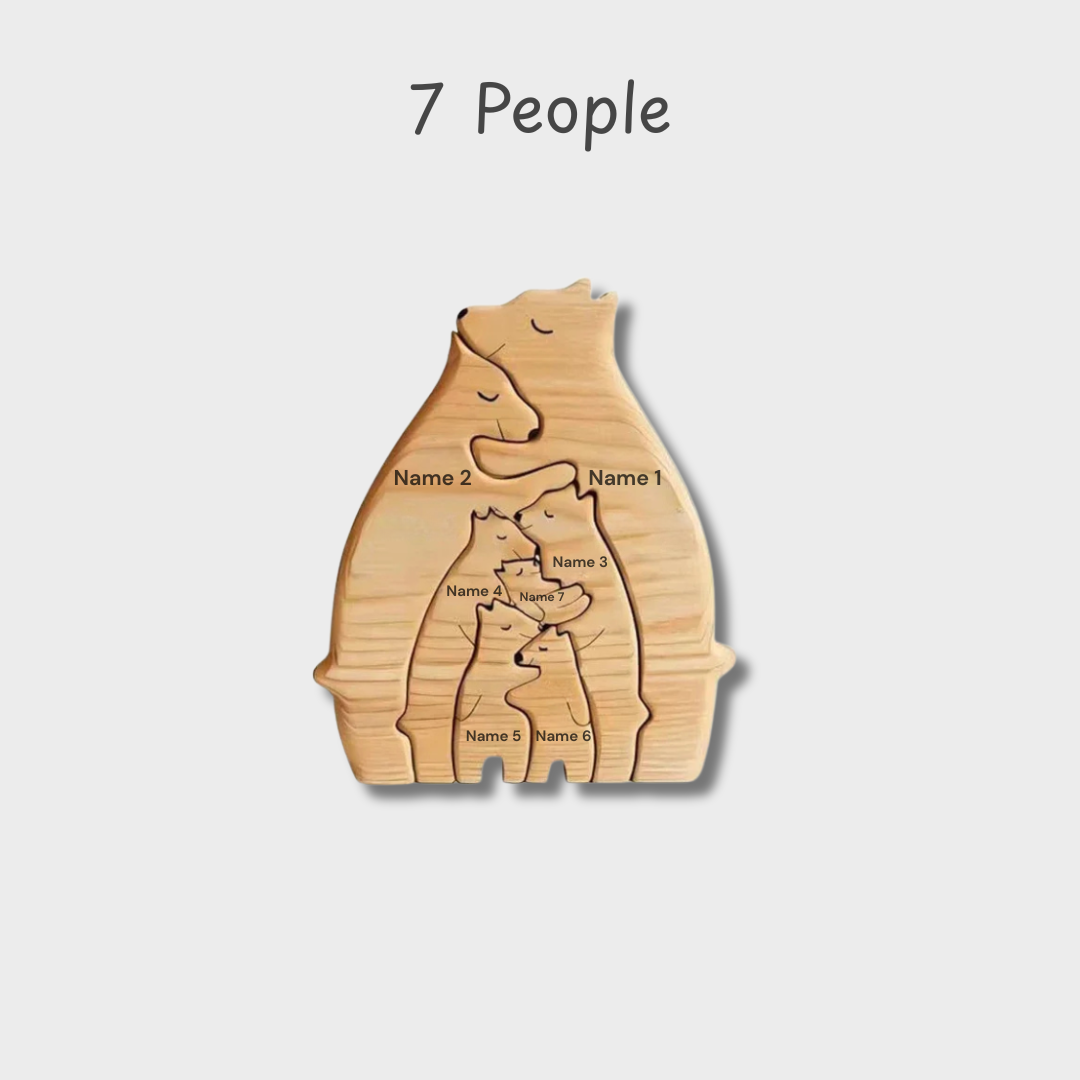 Personalised Bear Family Decor
