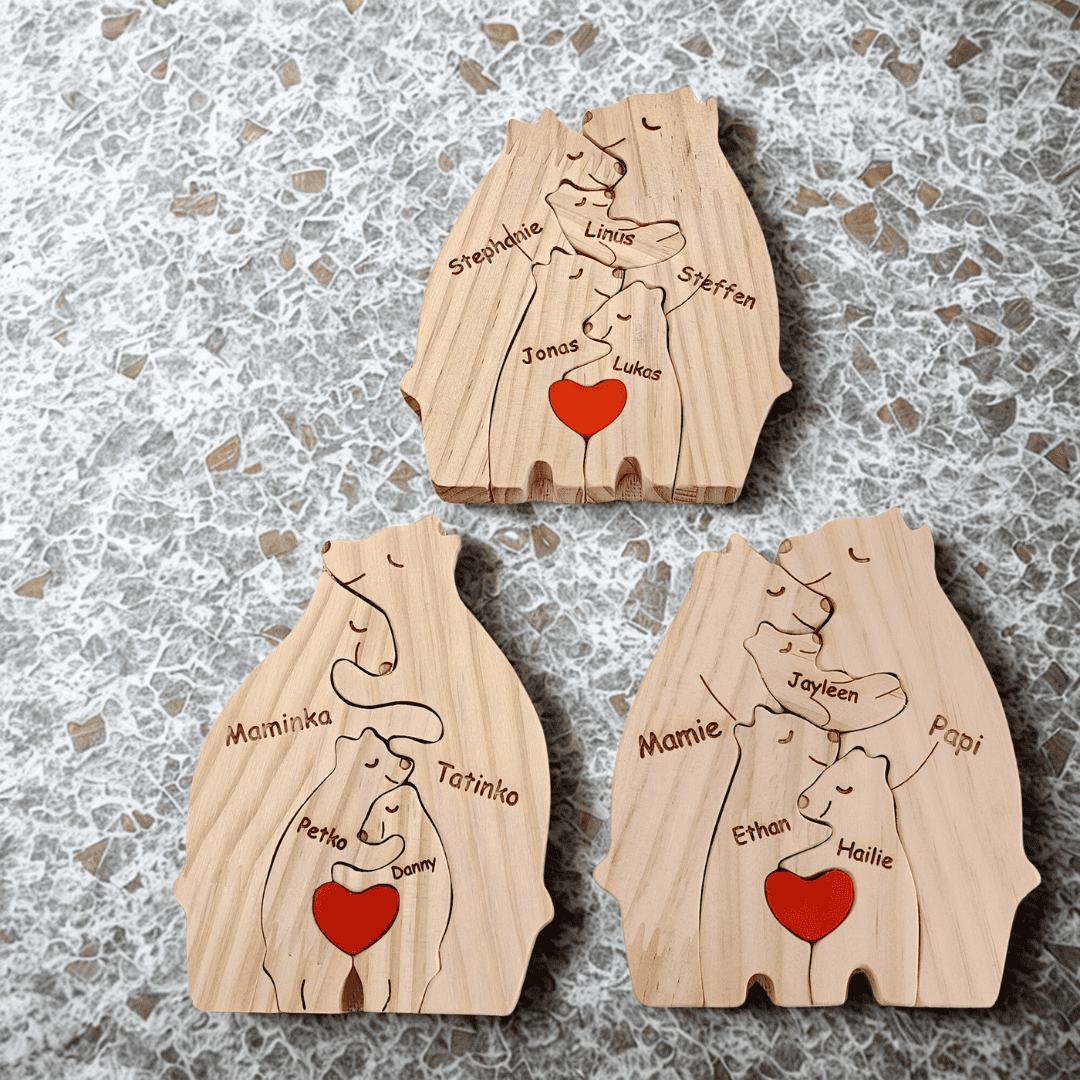 Personalised Bear Family Decor