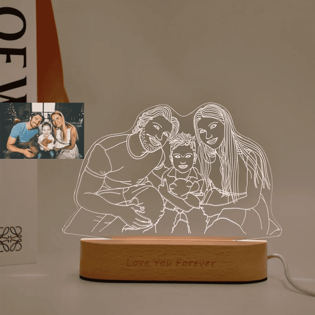 Personalised Photo 3D Acrylic Lamp