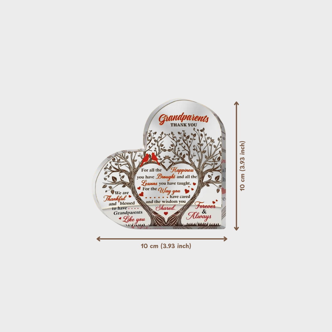 Heartfelt Grandparents Acrylic Keepsake Plaque