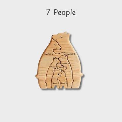Personalised Bear Family Decor