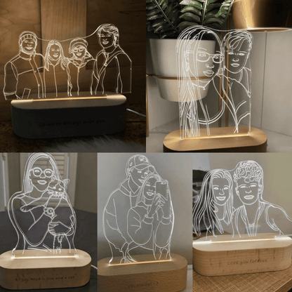 Personalised Photo 3D Acrylic Lamp