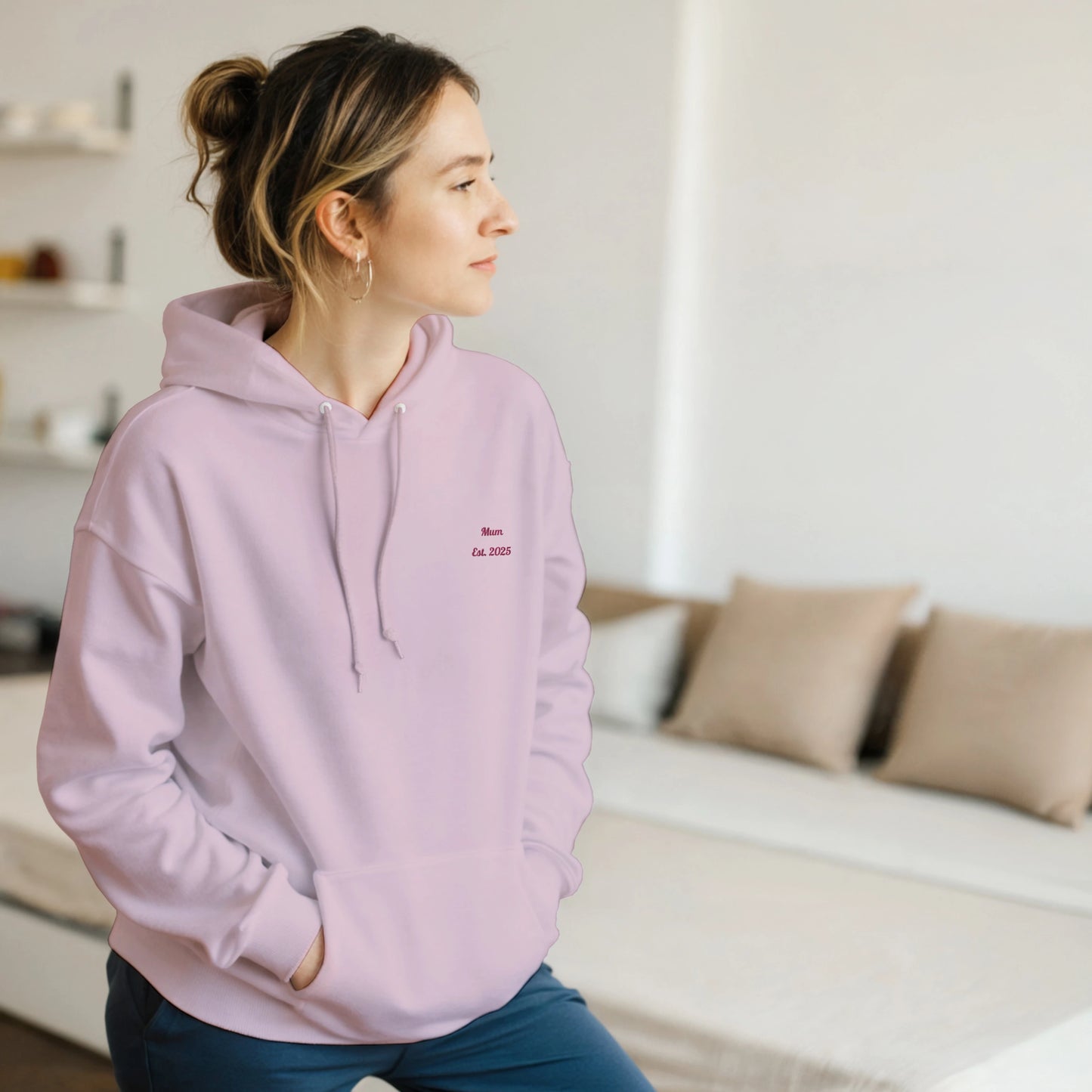 Custom Embroidered Roman Numeral Hoodie