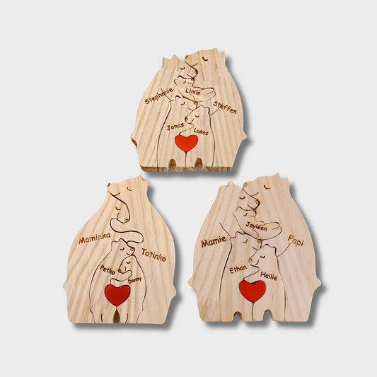 Personalised Bear Family Decor
